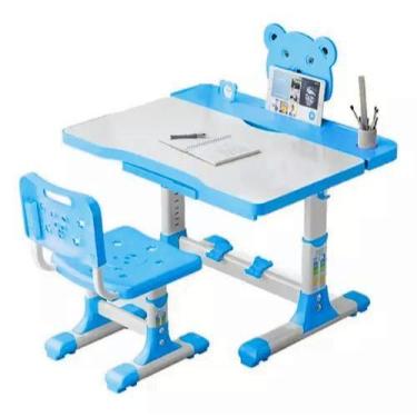 Imagem de Mesa Infantil E Cadeira Estudo E Desenho Escolar Regulável - sem marca