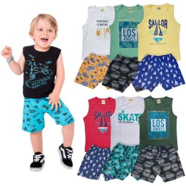 Imagem de Kit 6 Peças Sortidas Roupa Infantil Conjunto Verão Menino - UseCambiar