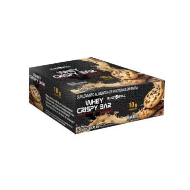 Imagem de Whey Crispy Bar - 12 Unidades 45g Cookies & Cream - Black Skull