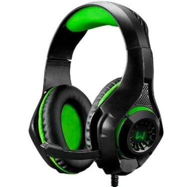 Imagem de Headset gamer verde usb/p2/p3 ph299 warrior