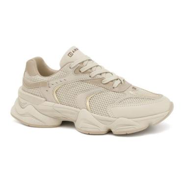 Imagem de Tenis ramarim feminino 25-90205, Creme, Ouro, Mocca, 35