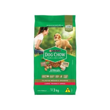 Imagem de Ração Premium para Cachorro Dog Chow ExtraLife - Filhote Carne Frango 