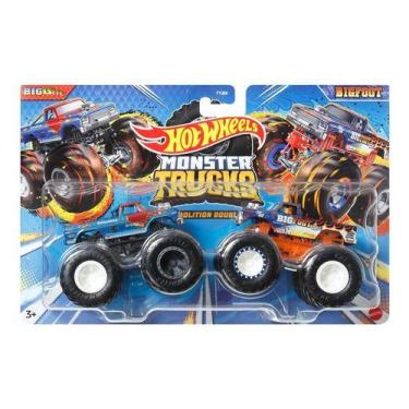 Imagem de Hot Wheels Monster Trucks Pickup Big Foot Vs Big Bite Demoli