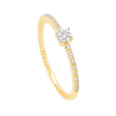 Imagem de Anel em Ouro 18K Chuveirinho com Diamantes - AU12129 - BRUNA TESSARO J