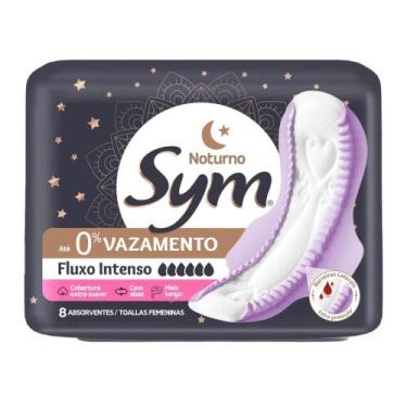 Imagem de Absorvente Sym Noturno Suave 3D Gel Com Abas 8 Unidades
