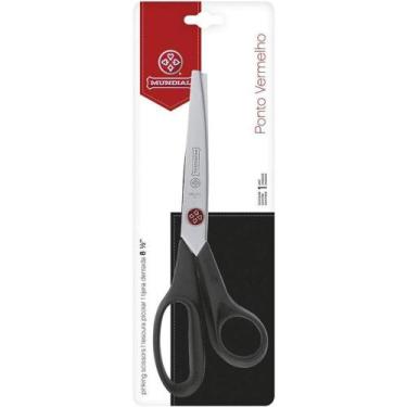 Imagem de Tesoura Artesanal Picotar Ponto Vermelho 22CM - Mundial