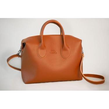 Imagem de Bolsa de Viagem Feminina Baú Mala de Mão Marrom New Trendy