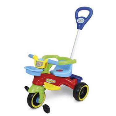 Imagem de Triciclo Infantil Maral Play Trike Colorido Passeio com Haste Direcion