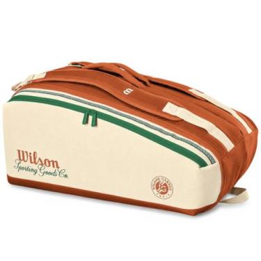 Imagem de Raqueteira Wilson Roland Garros 9 Packs Bege 2026