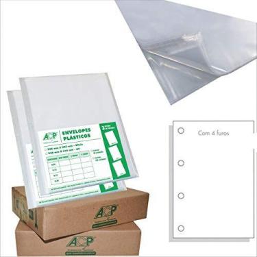 Imagem de Envelope Plastico Oficio 4Furo Extra Grosso 0,20 - ACP
