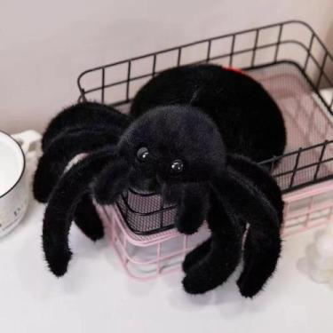 Imagem de Brinquedo De Pelúcia Aranha Cauda Vermelha, Boneco De Inseto Simulado,