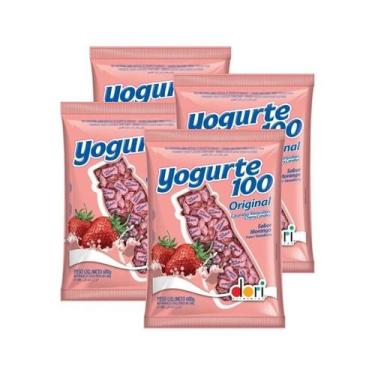 Imagem de Bala Yogurte 100 Original Morango Dori contendo 4 unidades de 600g cad