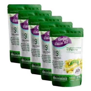 Imagem de Kit Macarrão de Konjac Tipo Penne Massa MF - 5 unidades de 270g