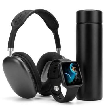 Imagem de Kit Academia Smartwatch Y68 Fone Bluetooth P9 Garrafa 500ml Fitness, P