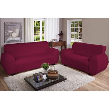 Imagem de Kit Cp Para Sofa 2/3 Lug Pre-mold Gel Vinho Arte Cazza Vinho