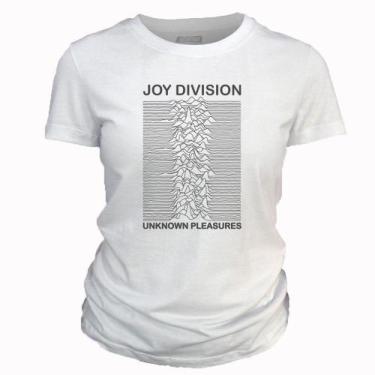Imagem de Camiseta Feminina Dasantigas Malha 100% Algodão Estampa Joy Division -