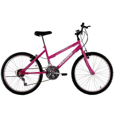 Imagem de Bicicleta Feminina Aro 24 18 Marchas Life Rosa Pink Dalannio Bike