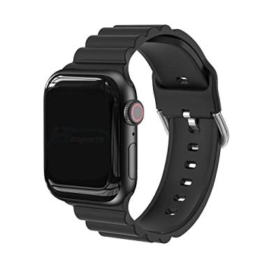 Imagem de Pulseira LT2022 compatível com Apple Watch 41mm 38mm 40mm - Marca LTIMPORTS (Preto)