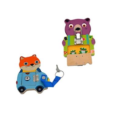 Imagem de 2x Montessori Tabuleiro Ocupado para Crianças DIY Habilidade de Treinamento
