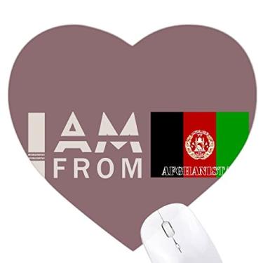 Imagem de Mouse pad I Am From Afghanistan Art Deco moderno coração tapete de borracha para jogos escritório