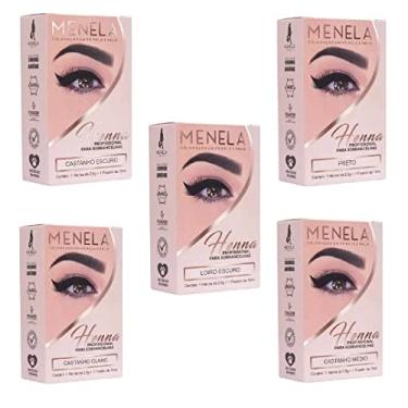 Imagem de Combo 5 Unidades Henna Menela Para Sobrancelha + Fixador