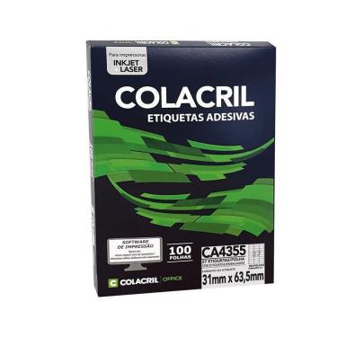 Imagem de Etiqueta A4 31Mm X 63,5Mm 100 Folhas Ca4355 Colacril