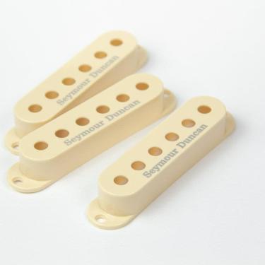 Imagem de Jogo 3 Capas Seymour Duncan S-Cover Strato Com Logo, Creme