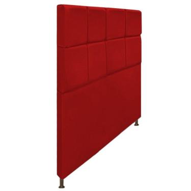 Imagem de Cabeceira Damares 160 Cm Queen Size C Botonê Suede Vermelho