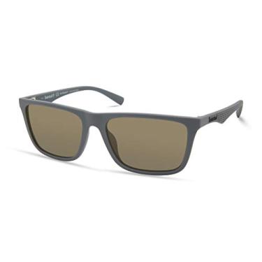 Imagem de Timberland Men's TBA9264 Polarized Rectangular Sunglasses, Matte Grey, 56mm