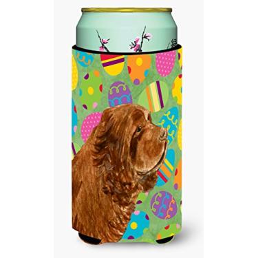 Imagem de Sussex Spaniel Easter Eggtravaganza Tall Boy Beverage Insulator Beverage Insulator Hugger