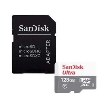 Imagem de Cartão de memória MicroSd Sandisk 128gb Ultra Classe 10 100mb/s