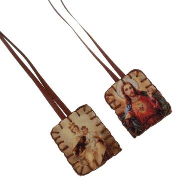 Imagem de Escapulário de Tecido trabalhado de Nossa Senhora do Carmo - M