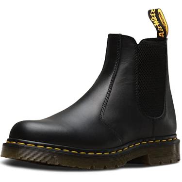 Imagem de Botas de serviço Dr. Martens, unissex, 2976, antiderrapantes, Black Industrial Full Grain, 5 Women/4 Men