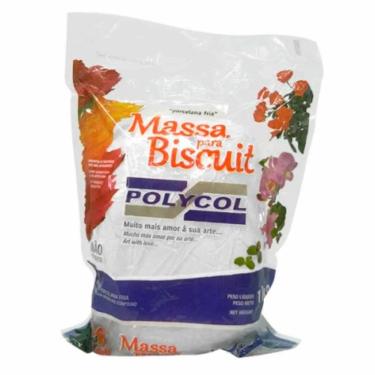 Imagem de Massa Para Biscuit Branco - Polycol 1Kg