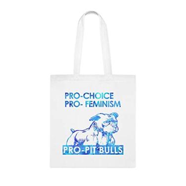 Imagem de Bolsa Pro Choice Pitbulls, presente para cães Pitbulls, presente para cães Pitbulls, aniversário de cachorro Pitbulls bolsa de ombro para cães Pitbulls, bolsa reutilizável para cães Pitbulls, Branco