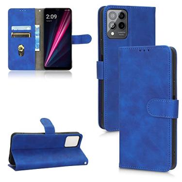 Imagem de YUNCHAO Caixa de telefone Para T-Mobile Revvl 6 Pro 5g Skin Feel Flip Leather Case de telefone capa para celular