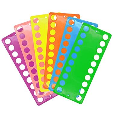 Imagem de EDOBLUE Organizador de fios de ponto cruz de 6 cores, organizador de armazenamento de artesanato de 20 furos, acessório para ferramentas para bordado em ponto cruz faça você mesmo armazenamento de costura e artesanato de fio de algodão