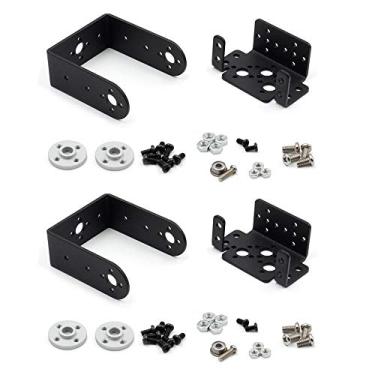 Imagem de elechawk 2 Sets Pan Tilt Servo Mount Bracket for MG996R S3003 Steering Gear Robot Car Boat