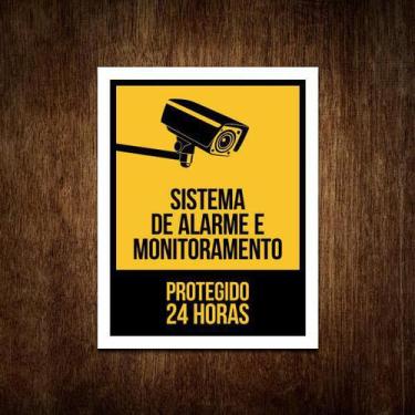 Imagem de Placa Segurança Proteja Casa 24 Horas Sistema Monitoramento - Sinalizo
