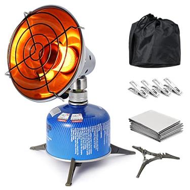 Imagem de Lixada Aquecedor portátil a gás com cobertor de emergência e 4 clipes aquecedor de acampamento aquecedor de aquecimento fogão de aquecimento kit de sobrevivência de emergência ao ar livre