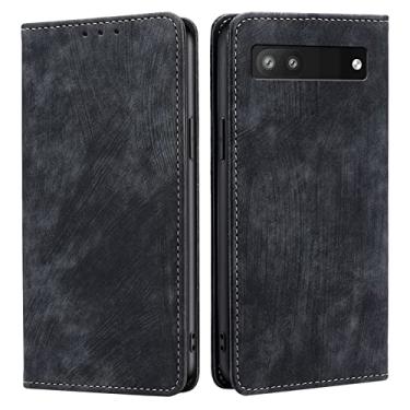 Imagem de YINGDAFENG Capa para Google Pixel 7Pro/7, capa carteira vintage de couro PU com compartimentos para cartões com bloqueio de RFID, suporte, capa com fecho magnético, capa interna de TPU à prova de choque, preta, 7 Pro de 6,7 polegadas