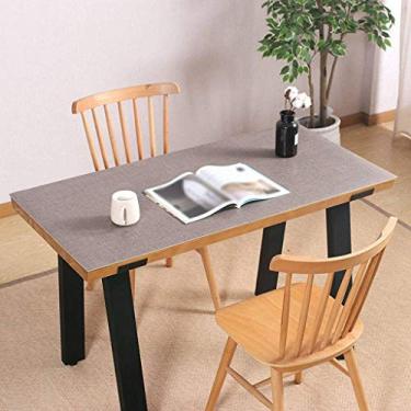 Imagem de REJOON Toalha de mesa resistente à água protetor de mesa ecologicamente correto almofada de mesa de PVC 3mm capa de mesa de fácil cuidado protetor de mesa para mesa de café-D-70X70cm (cor: A, tamanho: 70X140cm)