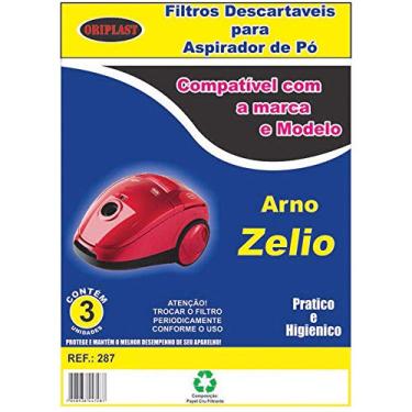 Imagem de Saco para Aspirador de Pó Arno Zélio Descartável Compatível 3 Unidades