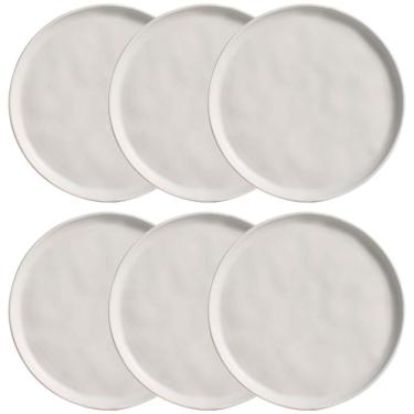 Imagem de Conjunto com 6 Pratos de Sobremesa Porto Brasil Bio Vit em Stoneware 21,5cm – Cinza