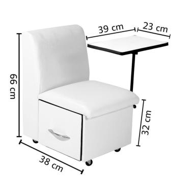 Imagem de Cadeira Para Manicure Cirandinha E Ciranda Branca