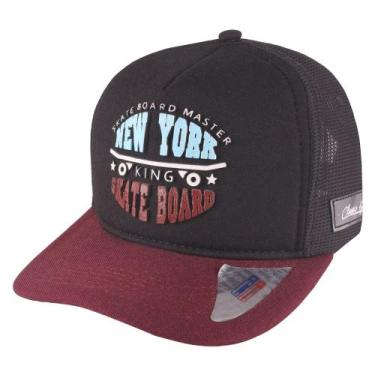 Imagem de Boné Aba Curva Snapback Truker Classic Hats New York Skate Board