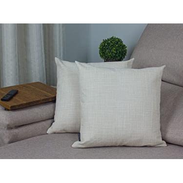 Imagem de US Decor Kit 02 Capas de Almofada Linho Texturizado (Marfim)(K2CALT)