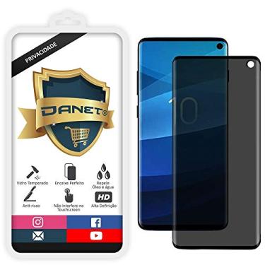Imagem de Pel�cula De Privacidade Vidro Temperado Para Samsung Galaxy S10 Normal Tela 6.1" Polegadas Prote��o Anti Impacto E Curioso Top Spy Premium 3d - Danet