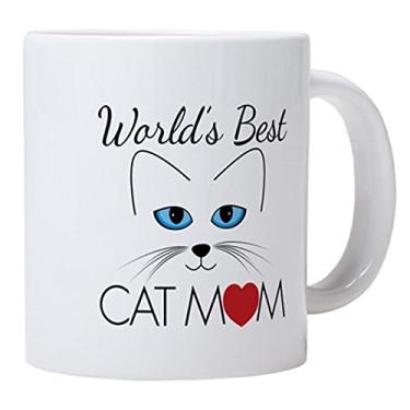 Imagem de Caneca de café especial Dia das Mães - Worlds Best Mom - Caneca de cerâmica de 325 ml, chá, caneca de café