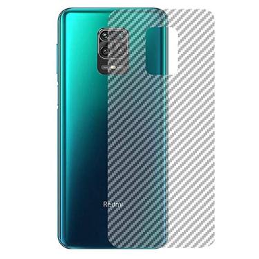Imagem de Kit 2x Películas Traseira Xiaomi Redmi Note 9S Skin Estilo Fibra de Carbono
